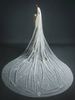 Voile de mariage un niveau dentelle tulle coupe bord classique voiles de mariée