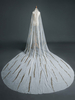 Voile de mariage un niveau dentelle tulle coupe bord classique voiles de mariée