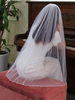 Voile de mariage Voile de mariée ovale en tulle de cristal à un niveau