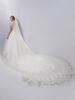 Voile de mariée à un niveau en tulle à bord fini cascade
