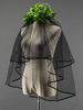 Voile de mariée à un niveau passepoil en tulle Voiles de mariée classiques