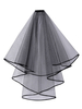 Voile de mariée à un niveau passepoil en tulle Voiles de mariée classiques