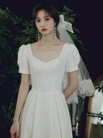 Voile de mariée Blanc Two-Tier Bows Tulle Cut Cut Veil Classic Bridal Veil