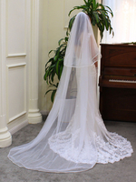 Voile de mariée blanche longue accessoire de mariage