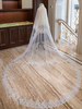 Voile de mariée cathédrale ivoire en tulle