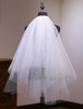 Voile de mariée court en voile de mariée à deux niveaux