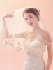 Voile de mariée en dentelle ivoire