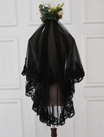 Voile de mariée noir