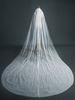 Voile de mariée Un niveau Perles Tulle Bord coupé Voiles de mariée classiques