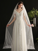 Voile de mariée Voile de mariée cascade en polyester clouté à deux niveaux