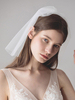 Voile de mariée voile de mariée en tulle ivoire à deux niveaux