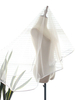 Voile de mariée Voile de mariée ovale à un niveau en polyester avec bord fini