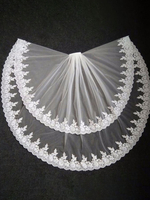 Voile de mariée Voile de mariée ovale en tulle à deux niveaux