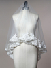 Voile voile à doights 1 couche en tulle avec dentelle forme d