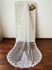 Voiles de mariage à un niveau Tulle dentelle Applique Edge voile de mariée classique