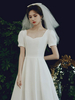 Voiles de mariage Blanc à quatre niveaux Nœuds Tulle Bordure Voile de mariée classique