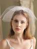 Voiles de mariage blanc Voile de mariée diadème ovale en tulle à deux niveaux