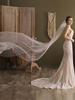Voiles de mariage cascade Voile de mariée en tulle à un étage
