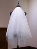 Voiles de mariage court deux niveaux accessoires de voiles de mariée