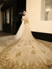 Voiles de mariage deux niveaux dentelle tulle coupe bord classique voiles de mariée