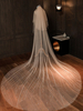 Voiles de mariage deux niveaux tulle coupe bord classique voile de mariée