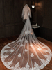 Voiles de mariage deux niveaux tulle coupe bord classique voile de mariée