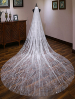 Voiles de mariage longue ivoire un niveau cascade cathédrale cathédrale voiles de mariée