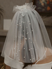 Voiles de mariage noeuds à un étage Tulle Cut Edge Classic Bridal Veil
