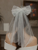 Voiles de mariage noeuds à un étage Tulle Cut Edge Voiles de mariée classiques