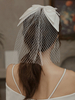 Voiles de mariage noeuds à un étage Tulle Cut Edge Voiles de mariée classiques