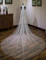 Voiles de mariage paillettes ivoire tulle un voile de mariée