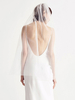 Voiles de mariage Perles à un étage Tulle Cut Edge Voiles de mariée classiques