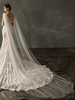 Voiles de mariage un niveau clouté bord coupé voiles de mariée classiques