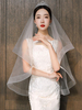 Voiles de mariage un niveau de tulle coupe bord classique voile de mariée