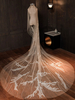 Voiles de mariage un niveau dentelle tulle coupe bord classique voiles de mariée