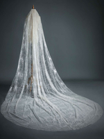 Voiles de mariage un niveau dentelle tulle coupe bord voile de mariée classique