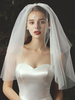 Voiles de mariage Voile de mariée blanc en tulle à trois niveaux