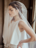 Voiles de mariage Voiles de mariée classiques à bord fini en tulle à deux niveaux