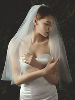 Voiles de mariage Voiles de mariée classiques en tulle à deux niveaux