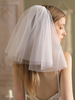 Voiles de mariage Voiles de mariée classiques en tulle à deux niveaux ivoire à deux niveaux