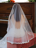 Voiles de mariage Voiles de mariée ovales en tulle en dentelle à un niveau