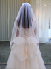 Voiles de mariage Voiles de mariée ovales en tulle en dentelle à un niveau
