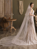Voiles de mariée cascade Voiles de mariée en tulle à deux niveaux