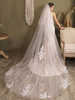 Voiles de mariée cascade Voiles de mariée en tulle en dentelle à deux niveaux