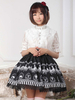 Volant noir Polyester Hime Lolita jupe pour les femmes Déguisements Halloween