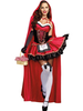 Volants de rouge Costume de princesse de Polyester pour les femmes Déguisements Halloween