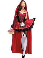 Volants de rouge Costume de princesse de Polyester pour les femmes Déguisements Halloween