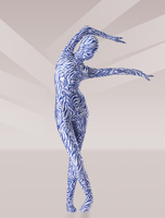 Vêtement de zentai blanc en lycra spandex enveloppé Déguisements Halloween