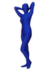 Vêtement de zentai bleu en lycra spandex enveloppé Déguisements Halloween
