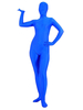 Vêtement de zentai bleu en lycra spandex enveloppé Déguisements Halloween